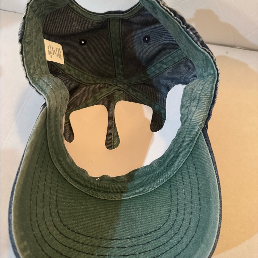 Time and Tru Women's Washed Denim Wander Lust Baseball Hat - Picture 6 of 9
